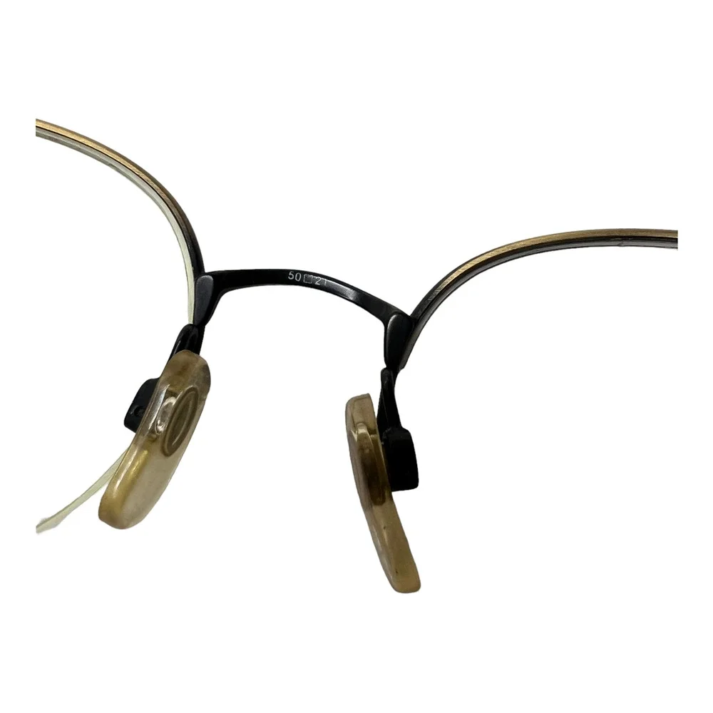 Mila Schon Women's Eyeglasses MOD 3068 Gold and Brown‎ Half Rim Vintage H3567